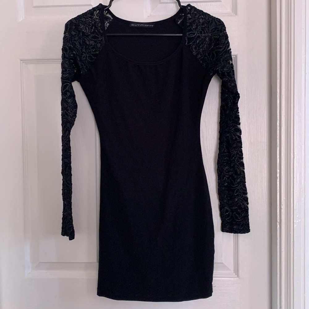 Black Dress long sleeve Medium